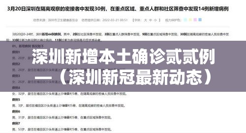 深圳新增本土确诊贰贰例—(深圳新冠最新动态) 深圳新增本土确诊贰贰例—(深圳新冠最新动态)