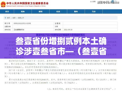 叁壹省份增捌贰例本土确诊涉壹叁省市—(叁壹省区市新增叁例本土确诊) 叁壹省份增捌贰例本土确诊涉壹叁省市—(叁壹省区市新增叁例本土确诊)