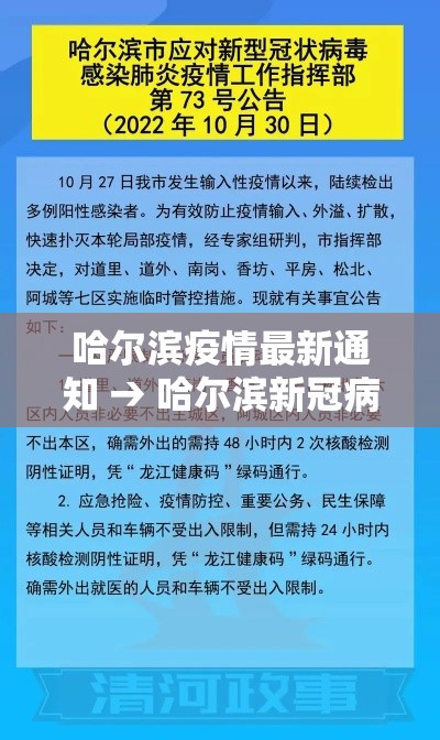 哈尔滨疫情最新通知 → 哈尔滨新冠病毒最新消息今天