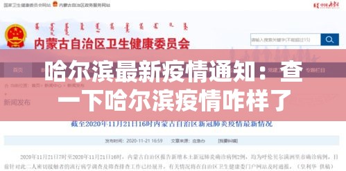 哈尔滨最新疫情通知：查一下哈尔滨疫情咋样了