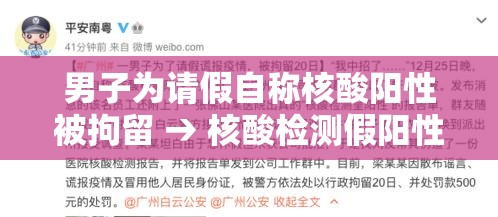 男子为请假自称核酸阳性被拘留 → 核酸检测假阳性高不高 男子为请假自称核酸阳性被拘留 → 核酸检测假阳性高不高