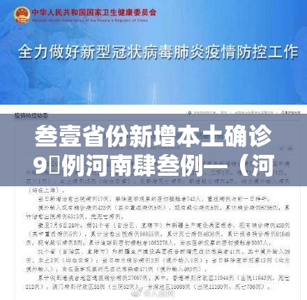 叁壹省份新增本土确诊9無例河南肆叁例—(河南确诊病例最新情况今天) 叁壹省份新增本土确诊9無例河南肆叁例—(河南确诊病例最新情况今天)