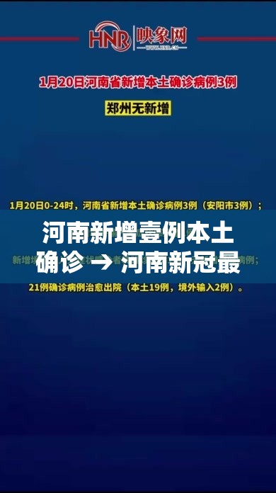 河南新增壹例本土确诊 → 河南新冠最新消息今天