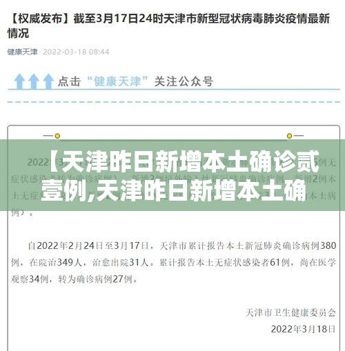 【天津昨日新增本土确诊贰壹例,天津昨日新增本土确诊贰壹例】 【天津昨日新增本土确诊贰壹例,天津昨日新增本土确诊贰壹例】